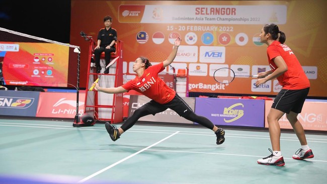 Korea Selatan menyamakan kedudukan 1-1 melawan Indonesia pada final putri BATC 2022 yang berlangsung di Malaysia, Minggu (20/2).