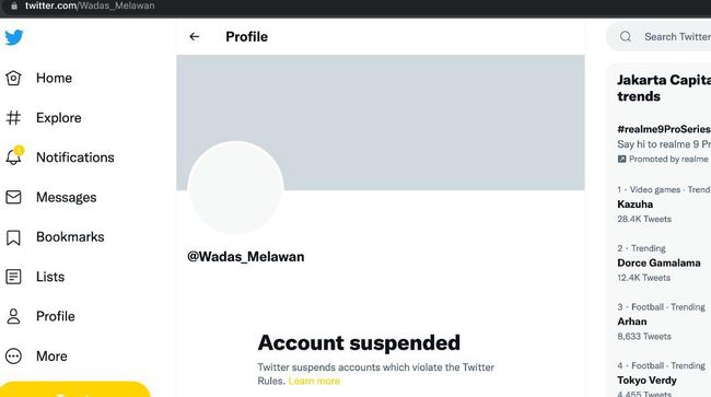 Pihak Twitter menjelaskan penangguhan akun @Wadas_Melawan sebuah kesalahan, meski belum ada penjelasan detail terkait hal itu.