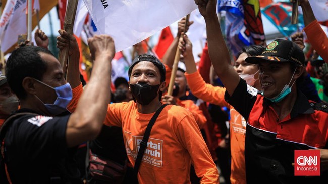Buruh dari Konfederasi Serikat Pekerja Indonesia (KSPI) akan menggelar aksi besar-besaran di kantor Kementerian Ketenagakerjaan (Kemnaker) pada 4 November 2022.