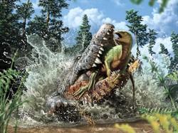 Ngeri, Ditemukan Bukti Buaya Purba Lahap Dinosaurus