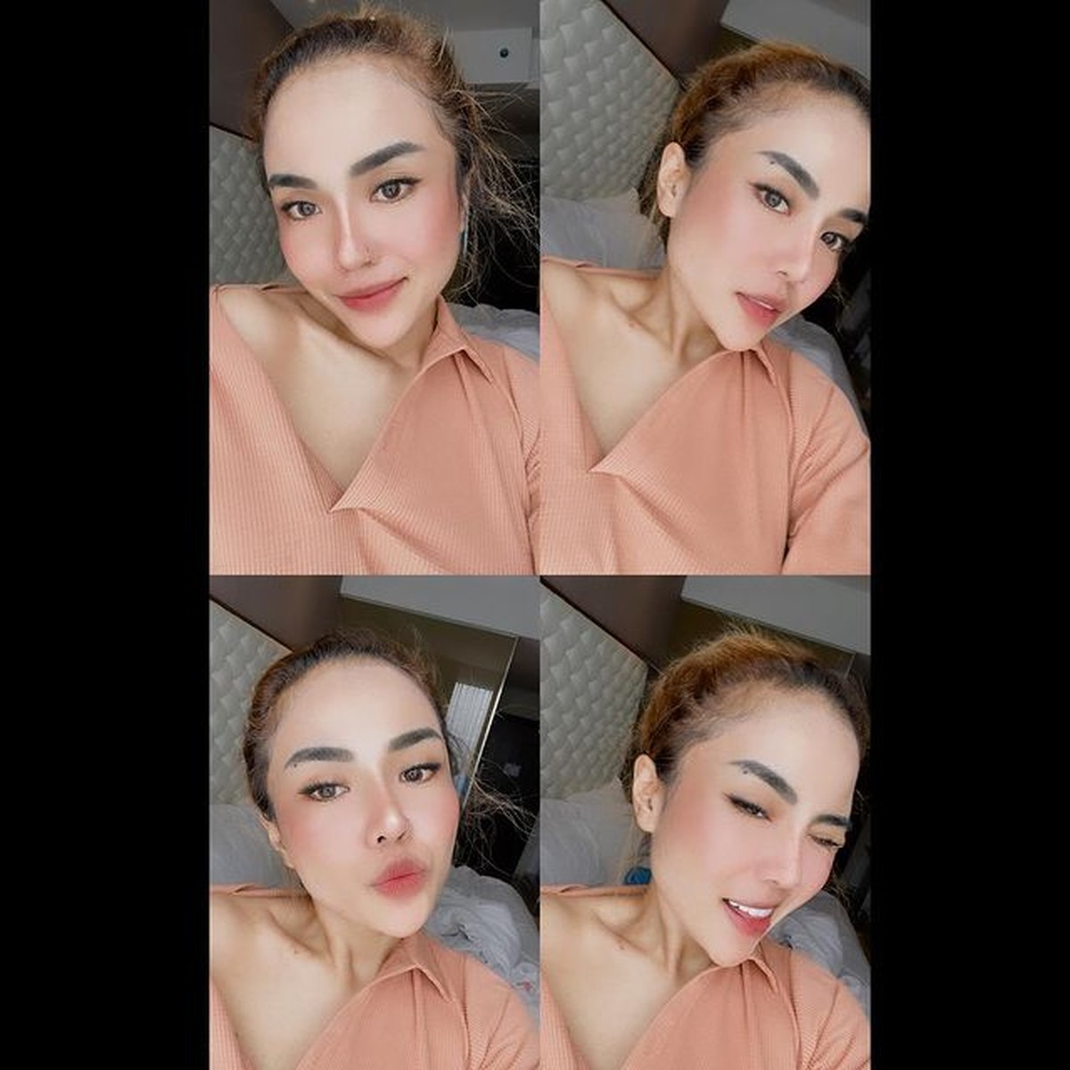 Medina Zein tampil berbeda melepas hijabnya bikin heboh namun dianggap pengalihan isu&period; Yuk&comma; intip potretnya&excl;