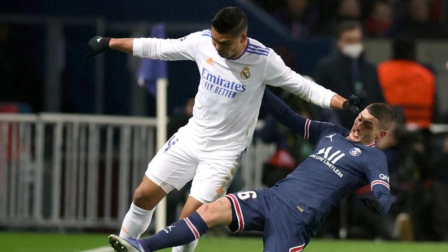 Paris Saint Germain (PSG) bermain imbang melawan Real Madrid pada babak pertama pertandingan leg kesatu 16 besar Liga Champions.