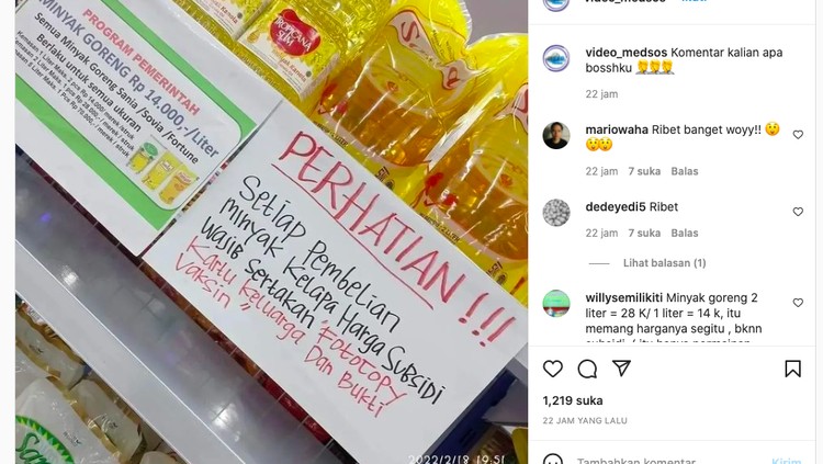 Beli Minyak Goreng Wajib Vaksin