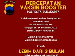 Heboh Syarat Booster 3 Bulan dari Vaksin Kedua, Ini Kata Polresta Solo