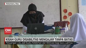 VIDEO: Kisah Guru di Pekanbaru Disabilitas Mengajar Tanpa Batas