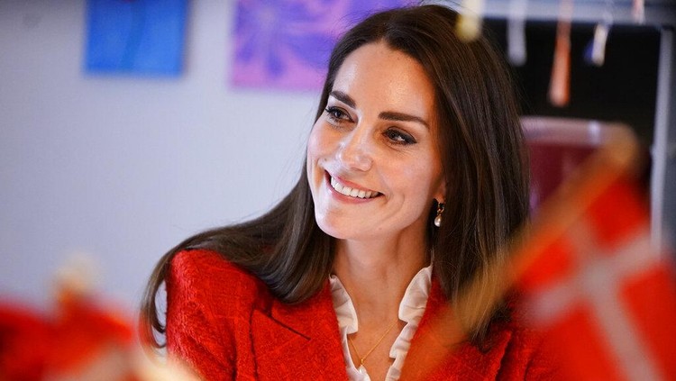 Britain's Kate, Duchess of Cambridge visits the Children's Museum at Frederiksberg, Copenhagen, Tuesday, Feb. 22, 2022. Kate, Duchess of Cambridge is in Copenhagen on a two day working visit with The Royal Foundation Centre for Early Childhood. (Liselotte Sabroe/Ritzau Scanpix via AP)