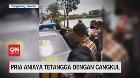 VIDEO: Pria Aniaya Tetangga dengan Cangkul