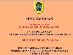 Gegara COVID-19, Pelayanan BPBD Klaten Ditutup Mulai Hari Ini