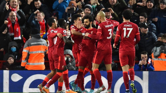 Liverpool berhasil menang besar atas Leeds United pada pertandingan lanjutan Liga Inggris di Stadion Anfield, pada Kamis (24/2) dini hari WIB.