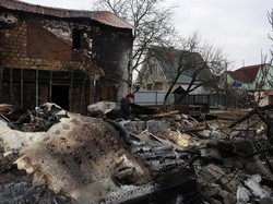 Penampakan Pesawat Jatuh-Tabrak Rumah di Kiev