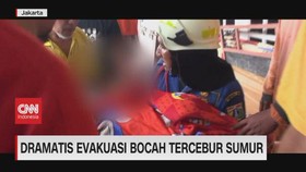 VIDEO: Dramatis Evakuasi Bocah Tercebur ke Sumur