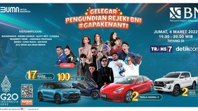 Rejeki BNI #GaPakeNanti Bakal Diundi, Hadiah Tesla hingga Motor Matic