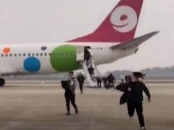 Alarm Kebakaran Menyala, Penumpang Pesawat di China Berhamburan Keluar