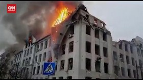 VIDEO: Rudal Rusia Kembali Bombardir Kota Kharkiv