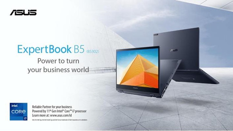 ASUS memperkenalkan ExpertBook B5 Flip (B5302F), laptop ultra-ringkas dan ultra-ringan yang hadir dalam desain convertible.