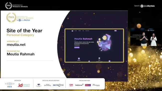 Exabytes Indonesia mengapresiasi komunitas website developer melalui gelaran virtual Indonesia Website Awards x Web Developer Talk pada Sabtu (26/2).