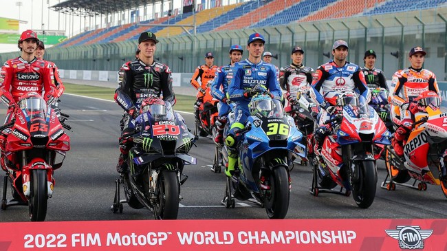 MotoGP 2022 yang seri perdananya adalah MotoGP Qatar 2022 menjanjikan persaingan mewah karena diikuti 14 juara dunia.