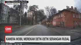 VIDEO: Kamera Mobil Merekam Detik-Detik Serangan Rudal Rusia