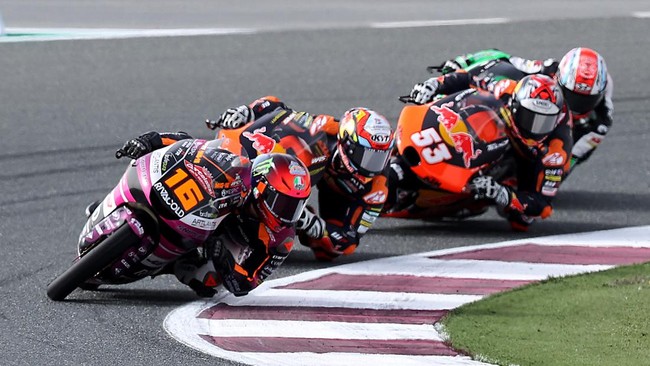 Andrea Migno berhasil menjadi pembalap tercepat di latihan bebas kedua (FP2) Moto3 Mandalika, Jumat (16/3).