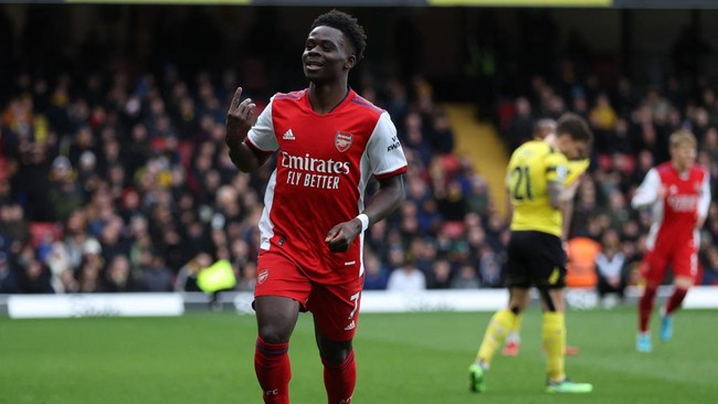 Arsenal berhasil menembus empat besar klasemen Liga Inggris usai mengalahkan Watford 3-2 di Stadion Vicarage Road, Minggu (6/3).