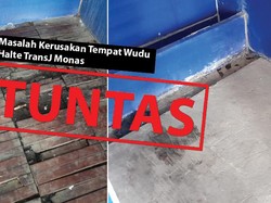 Befor-After Perbaikan Tempat Wudu Halte TranJ Monas yang Dulu Rusak