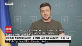 VIDEO: Presiden Ukraina Minta Warga Berjuang Untuk Bebas