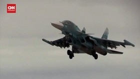 VIDEO: Detik-detik Aksi Jet Tempur Rusia Su-34 Bombardir Ukraina