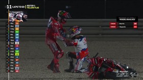VIDEO: Kecelakaan Fatal Motor Bagnaia Hantam Jorge Martin