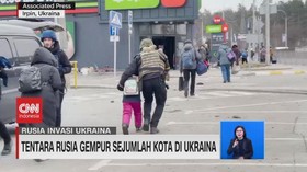 VIDEO: Tentara Rusia Gempur Sejumlah Kota di Ukraina