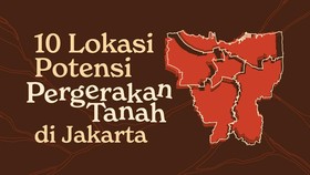 INFOGRAFIS: 10 Lokasi Rawan Pergerakan Tanah di Jakarta