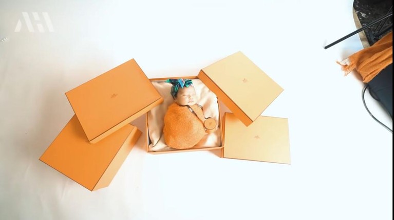 Photoshoot Newborn Baby Ameena Anak Atta Halilintar dan Aurel, baby Ameena yang dijuluki bayi sultan lakukan photoshoot newborn yang jadi sorotan. Yuk, intip!