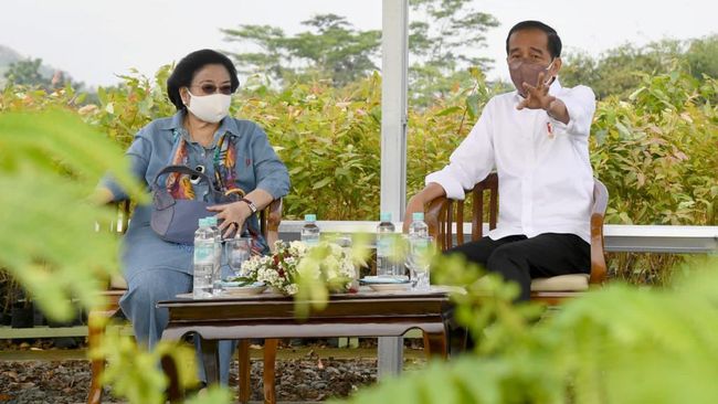 Presiden RI Joko Widodo (Jokowi) memberi jabatan baru kepada Megawati Soekarnoputri, yaitu Ketua Dewan Pembina Duta Pancasila Paskibraka.