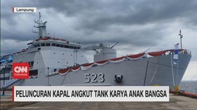 VIDEO: Peluncuran Kapal Angkut Tank Karya Anak Bangsa