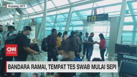 VIDEO: Bandara Ramai, Tempat Tes Swab Mulai Sepi