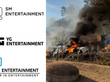 img-title SM, YG & JYP Gelontorkan Donasi Besar untuk Korban Kebakaran Hutan