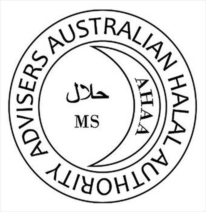Label halal di Australia dikeluarkan beberapa lembaga, salah satunya adalah Australian Halal Authority Advisers (AHAA). Logonya lingkaran, bulan sabit dan tulisan halal (Foto: Australian Halal Authority & Advisers)