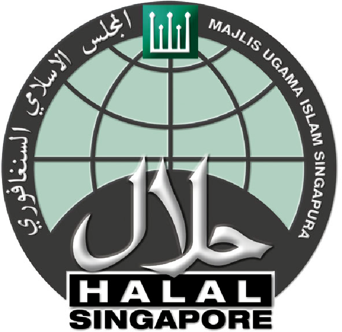 Beauties mungkin tidak begitu asing dengan label halal satu ini. Label halal Singapura dari Majelis Ugama Islam Singapura (MUIS) dengan bola dunia dan kaligrafi halal dengan Khat Naskhi. (Foto: Majelis Ugama Islam Singapura)