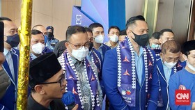 Respons AHY Saat Kader Teriakkan Namanya Duet dengan Anies di Pilpres