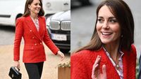 kate middleton red zara blazer