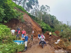 Tebing Setinggi 25 Meter Longsor, Akses Jalur Wisata Bromo Sempat Tertutup Total