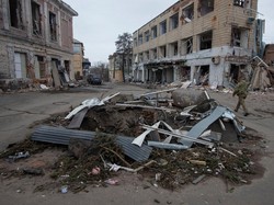 Kota Okhtyrka Rusak Parah Dihantam Serangan Udara Rusia