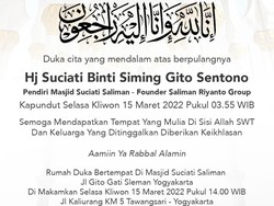 Innalillahi... Suciati Pengusaha yang Bangun Masjid Megah di Sleman Wafat