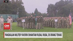 VIDEO: Pangkalan Militer Yavoriv Dihantam Rudal Rusia, 35 Orang Tewas