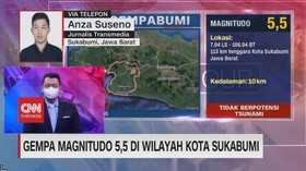 VIDEO: Gempa Magnitudo 5,5 di Wilayah Kota Sukabumi