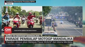VIDEO: Parade Pembalap Moto GP Mandalika dari Istana Merdeka