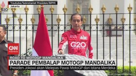 VIDEO: Presiden Jokowi Melepas Parade Moto GP dari Istana Merdeka