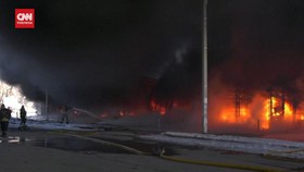 VIDEO: Serangan Militer Rusia Menyasar Fasilitas Umum Kota Kharkiv