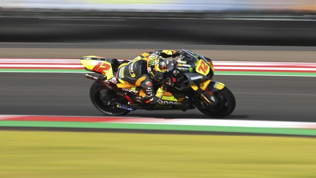 Marco Bezzecchi, menjadi pembalap dengan kecepatan tertinggi dalam rangkaian sesi MotoGP Mandalika 2022.