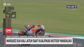 VIDEO: Marquez Dua Kali Jatuh Saat Kualifikasi Motogp Mandalika