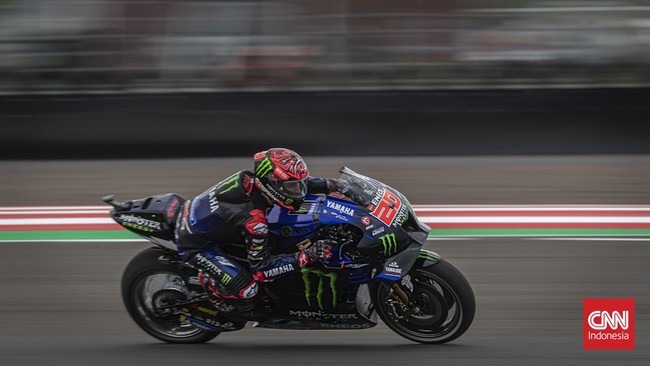 Quartararo mengalami masalah motor mogok lagi dalam sesi latihan bebas ketiga (FP3) MotoGP Mandalika, Sabtu (19/3). Sehari sebelumnya dia mengalami hal sama.